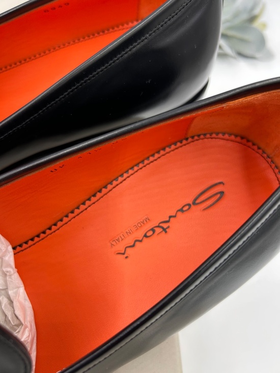 Men’s Santoni Black Santoni Penny Loafers. Size 12.5 US. Made in Italy. main image 9